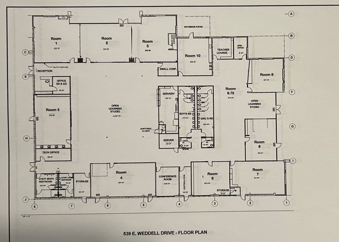 Floor plan for the Sunnyvale building