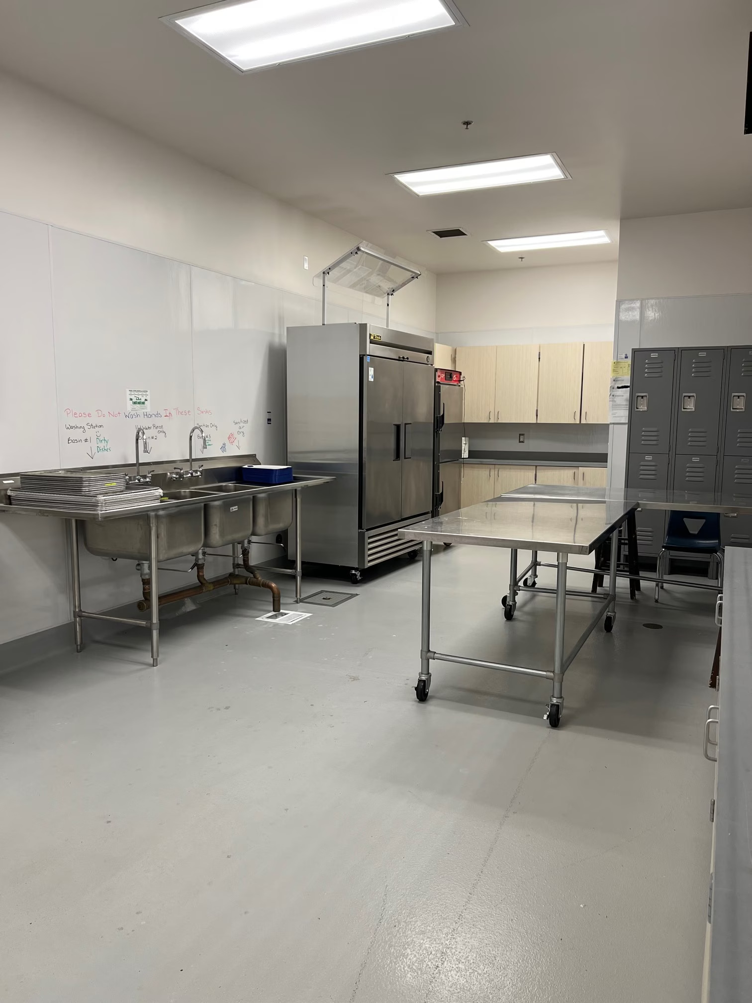 Kitchen and support area inside the Sunnyvale building